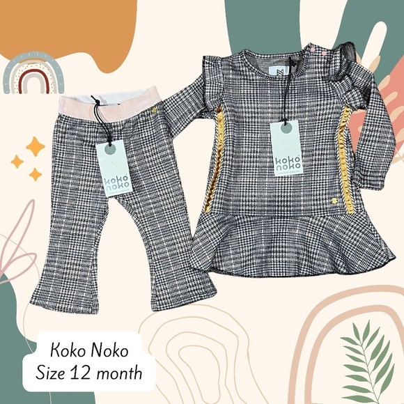 Koko Noko 12 month long sleeve and pants set - Picture 1 of 6